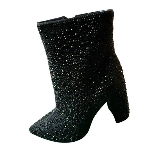 Lauren Lorraine Women Black Sparkle Boot Jam Size 6.5 - Picture 3 of 6